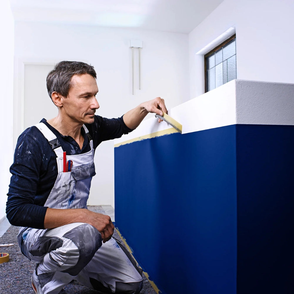 tesa® Professional 4344 Präzisionskrepp Standard – Flaches Abdeckband für saubere Farb- und Lackkanten im Innenbereich